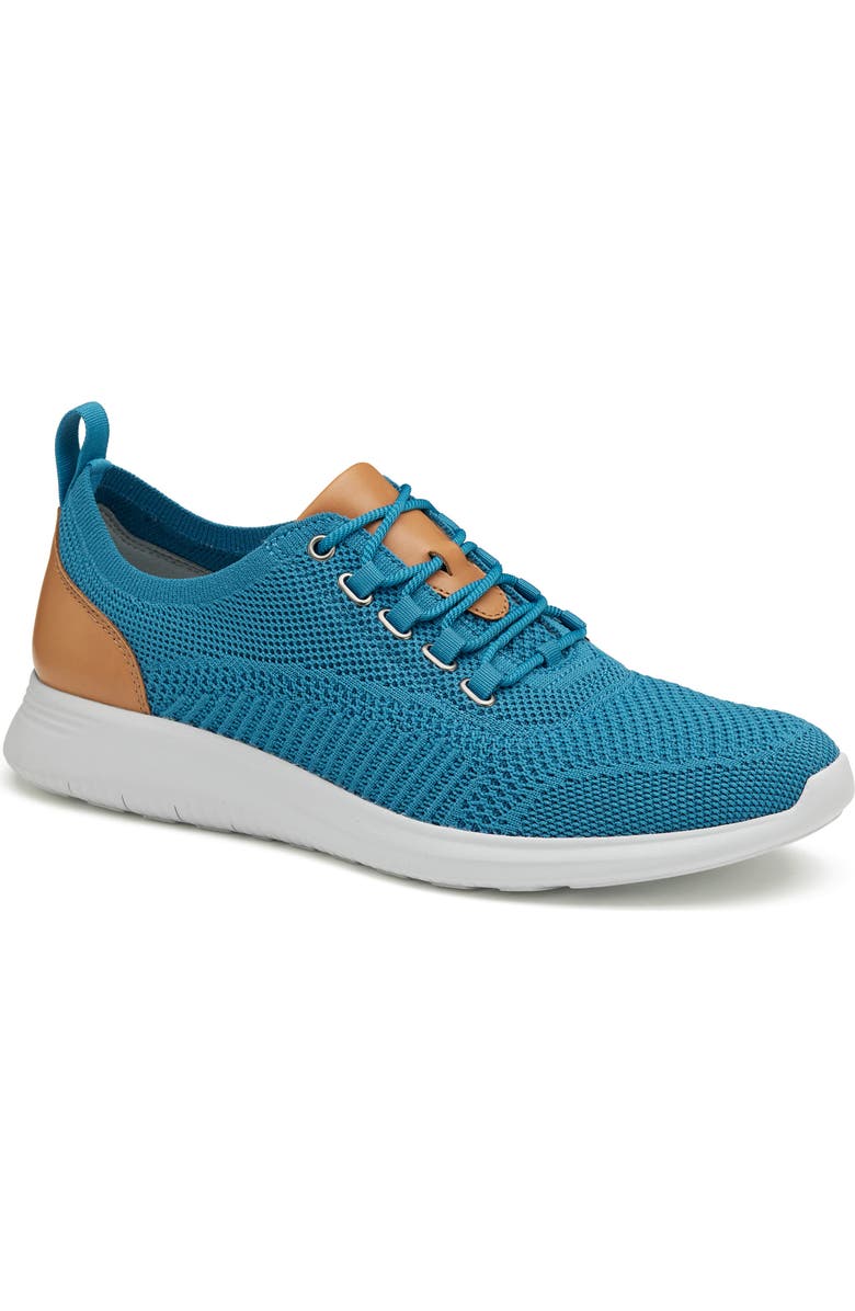 Johnston & Murphy Amherst Knit Sneaker, Main, color, Blue Knit