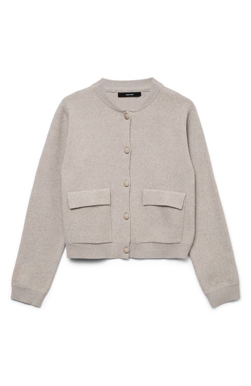Vero Moda Apple Pocket Bomber Cardigan In Moon Rock