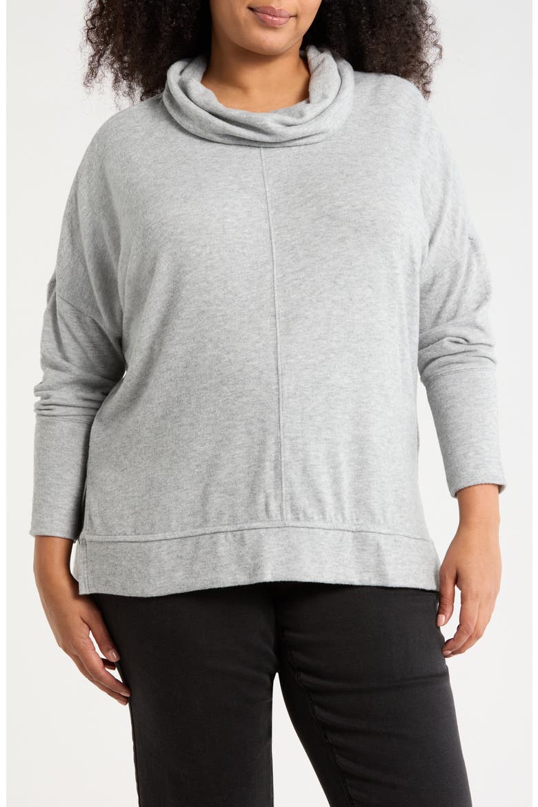 Cowl Neck Tunic Top, Main, color, GREY HEATHER