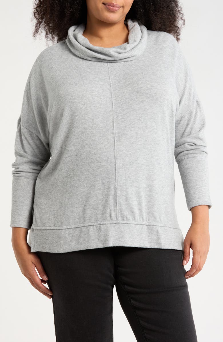 Caslon<sup>®</sup> Cowl Neck Tunic Top, Main, color, Grey Heather