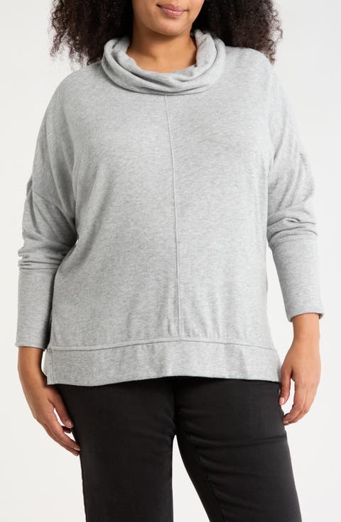 Cowl Neck Tunic Top (Plus)