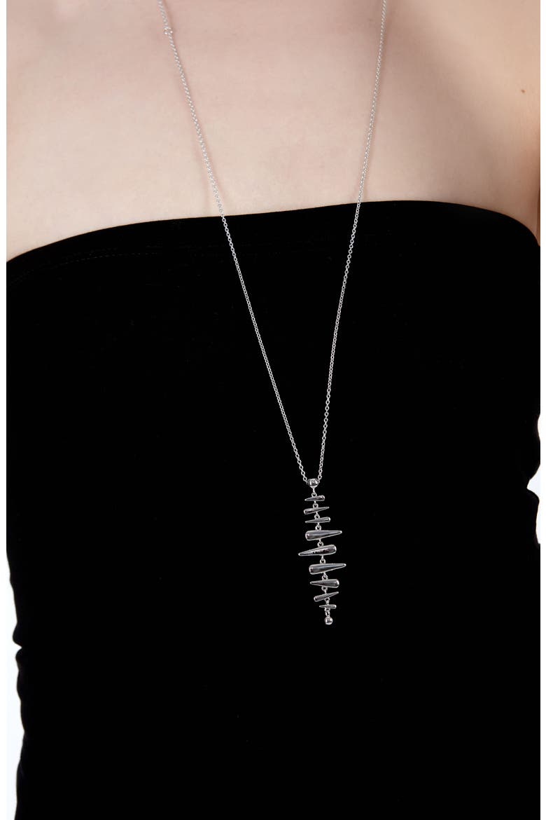 Shard Pendant 28/32", Alternate, color, Sterling Silver