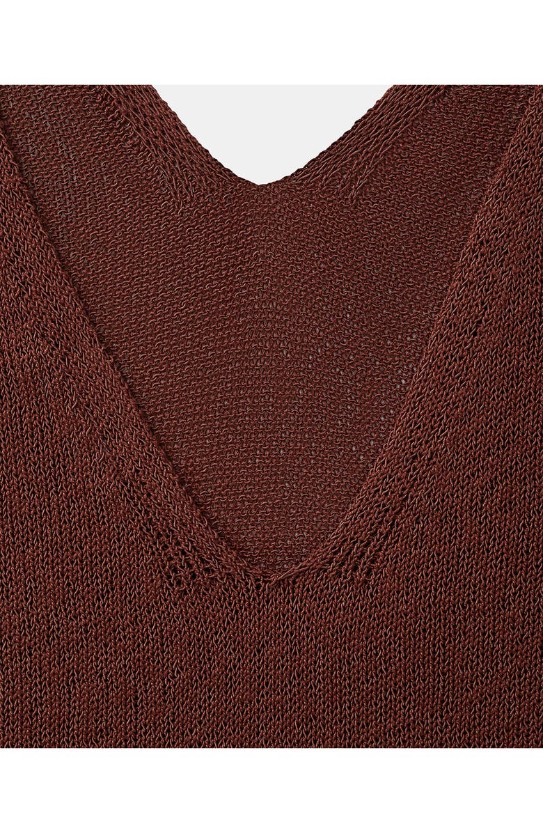 MANGO V-Neck Knit Midi Dress, Alternate, color, 