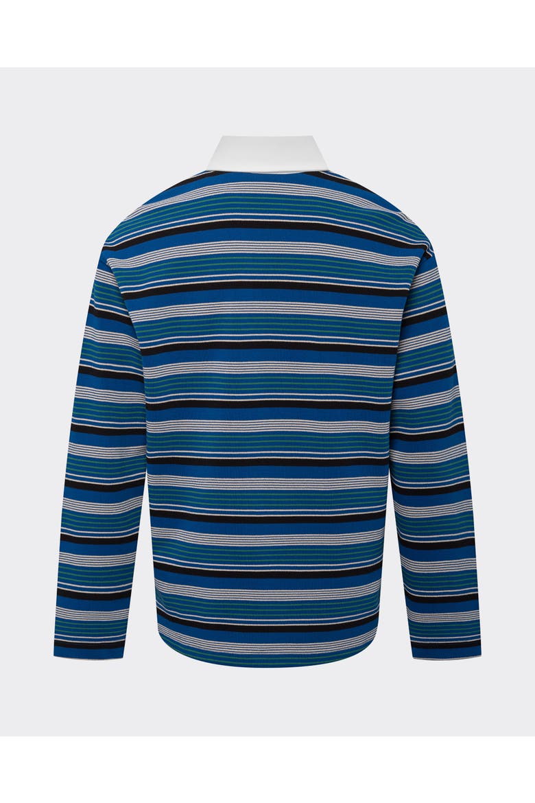 Long-Sleeve Rugby Polo, Alternate, color, Blue Multi Stripe