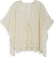 SAACHI Tie Front Lace Ruana