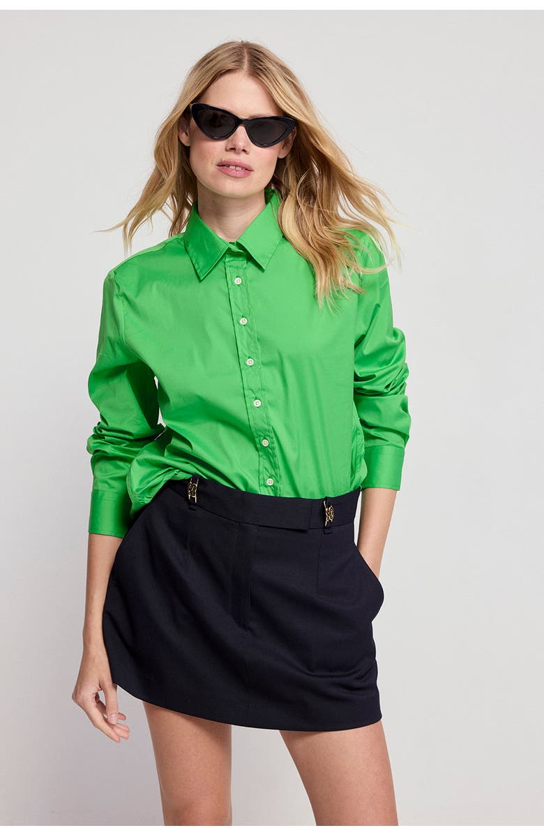 The Shirt by Rochelle Behrens The Boyfriend Shirt, Main, color, Kelly Green