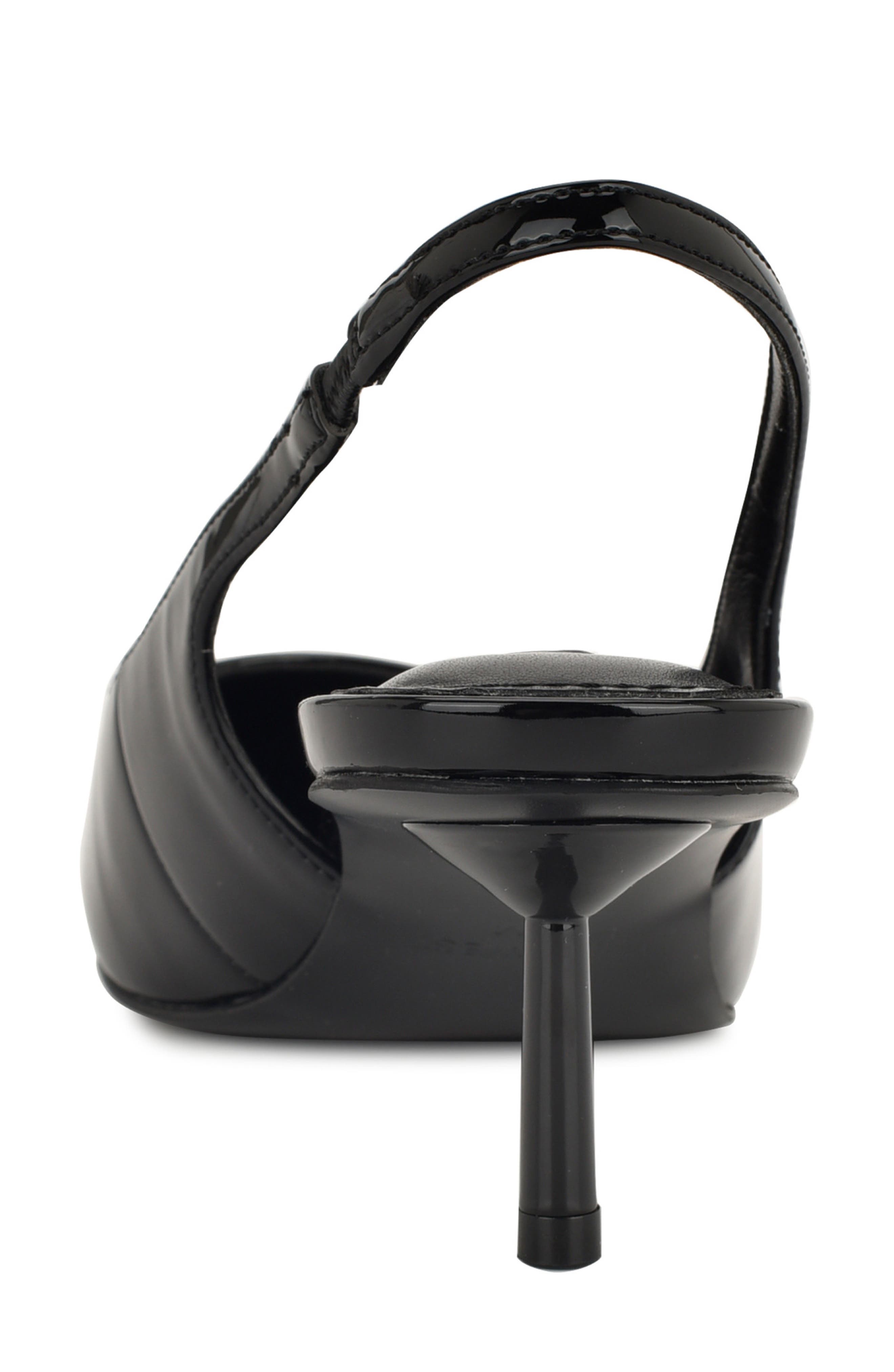 Nine West Hunny Slingback Pointed Toe Pump, Alternate, color, Black