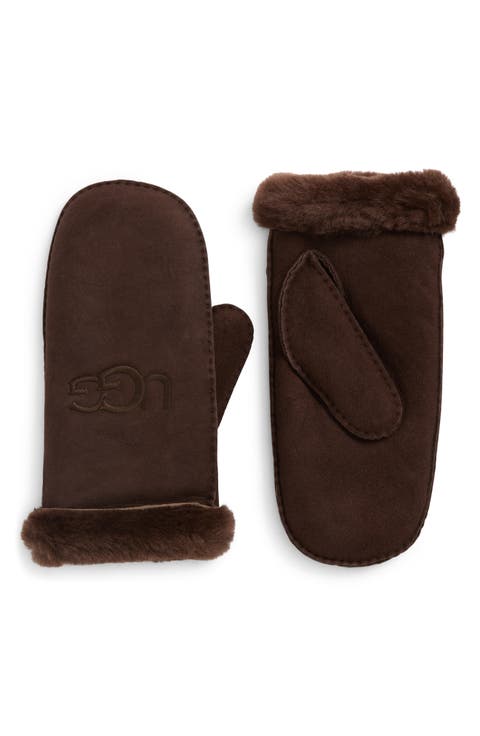 Genuine Shearling Lined Mittens
