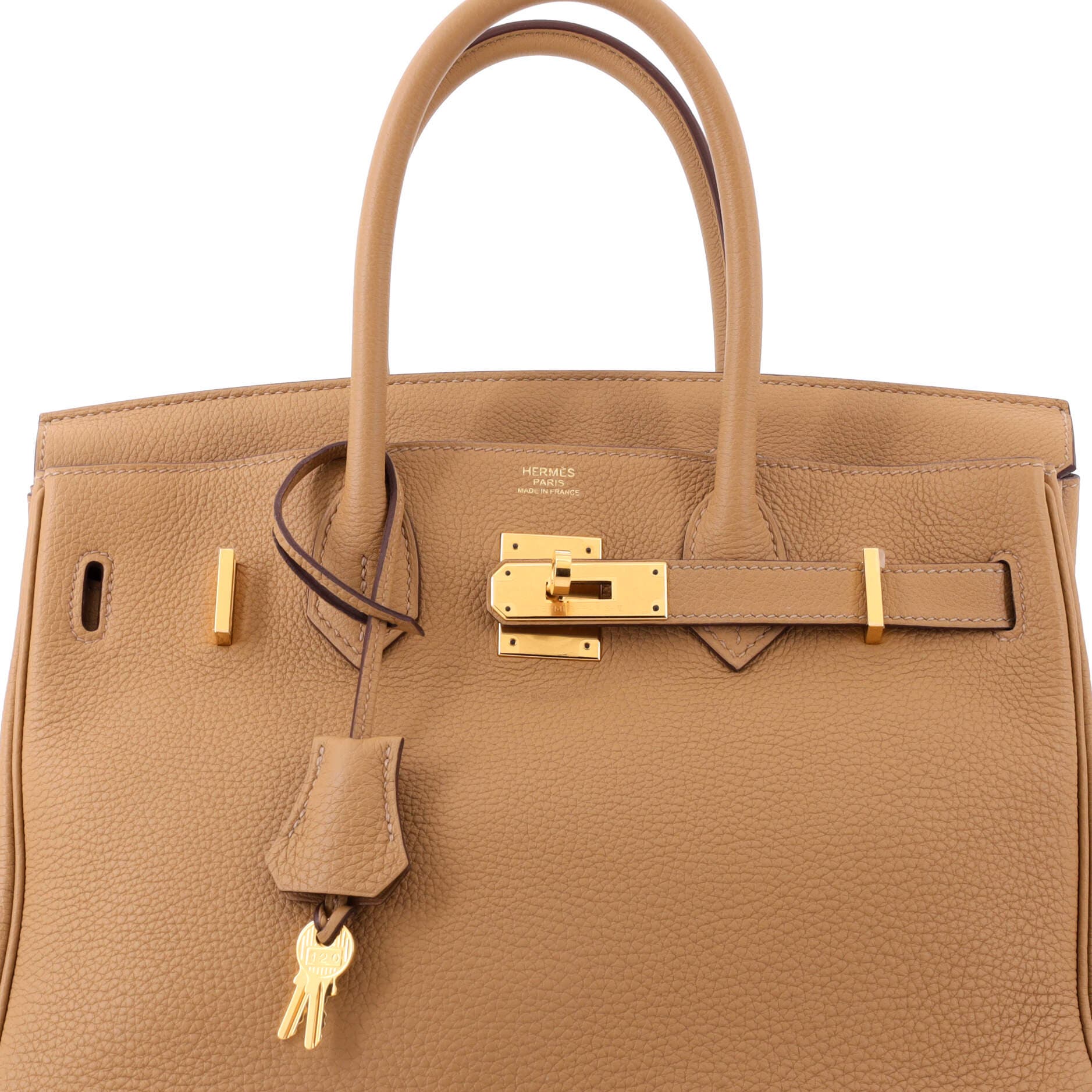 Pre-Owned Hermes Birkin Handbag Brown Togo with Gold Hardware 30, Alternate, color, Biscuit