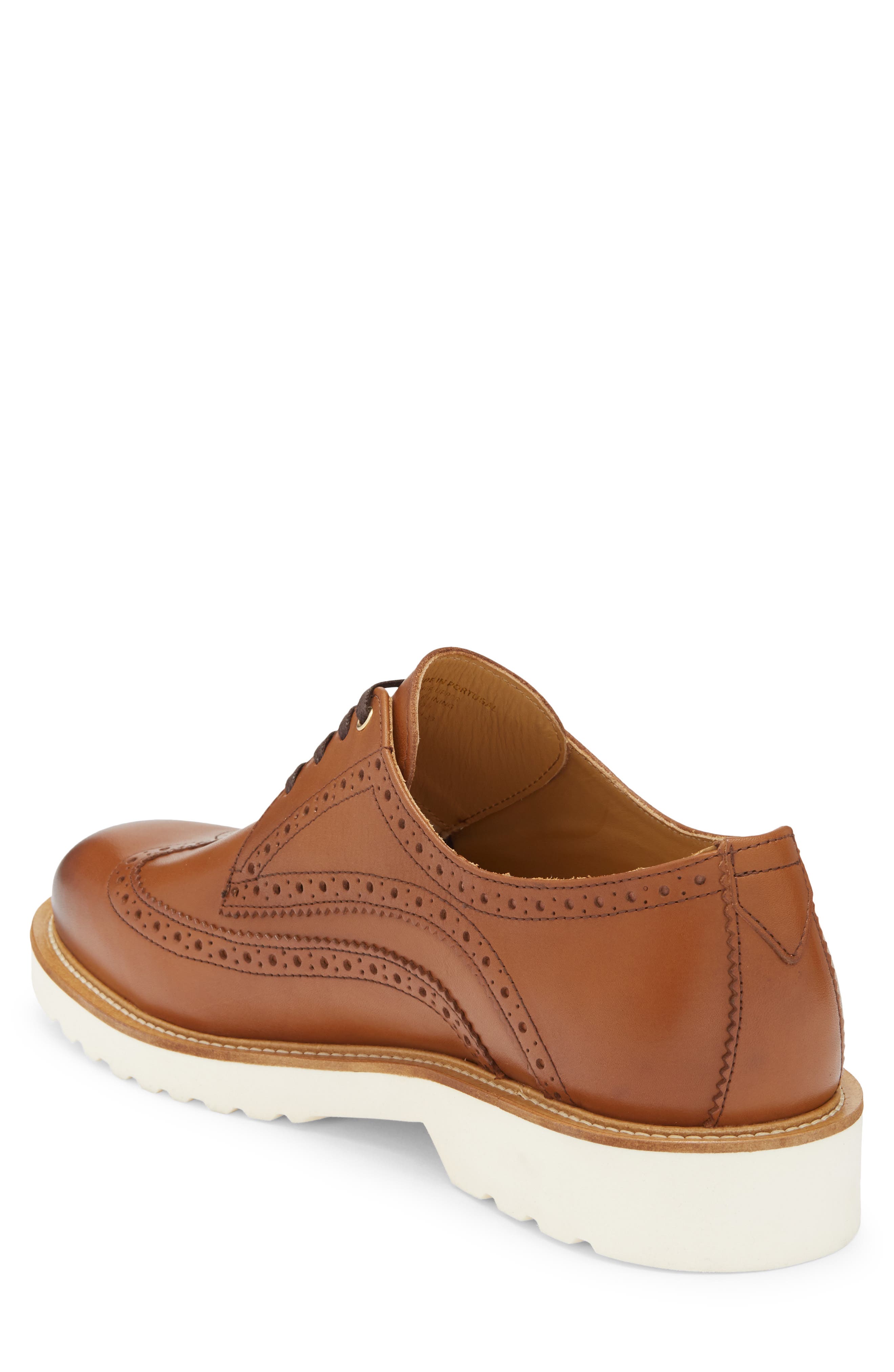 Kurt Geiger London Bank Brogued Wingtip Derby, Alternate, color, Tan