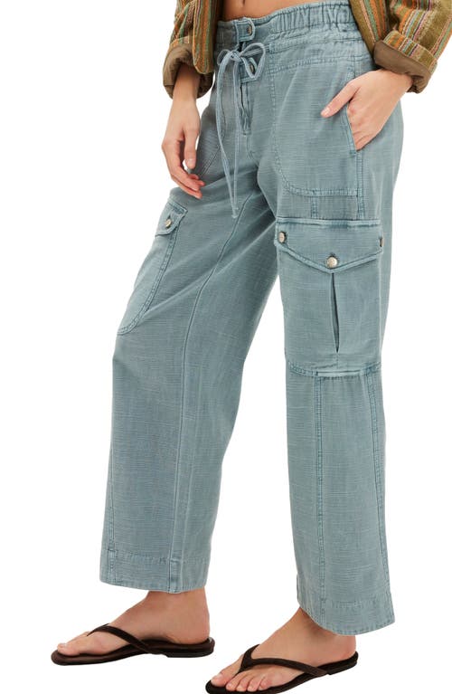 Free People Park Ave Cotton Cargo Pants In Autumn Sky