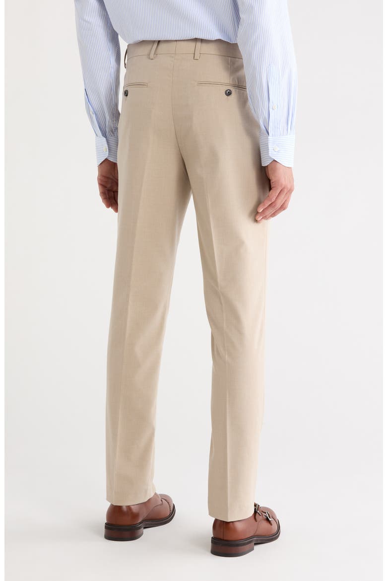 Flat Front Oxford Dress Pants, Alternate, color, KHAKI