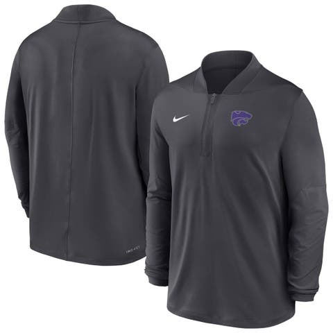 Men's Nike  Anthracite Kansas State Wildcats Dri-FIT Half-Zip Pullover