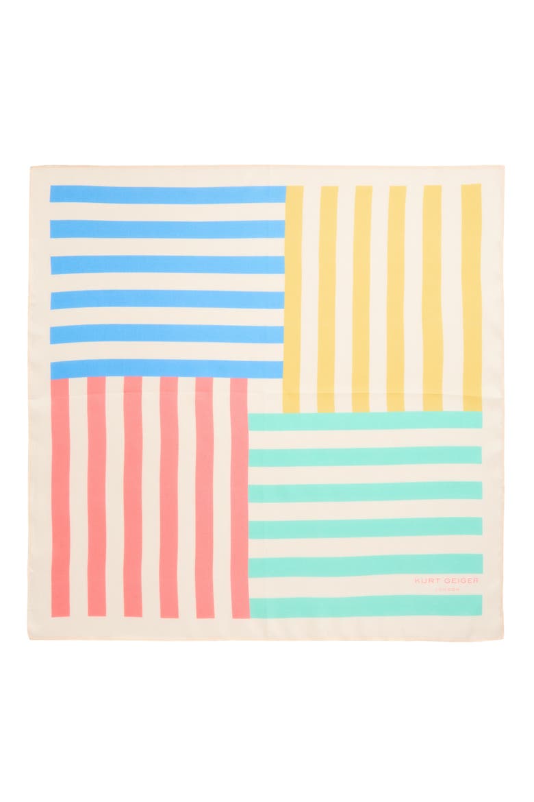 Mixed Stripe Silk Bandana, Alternate, color, RAINBOW MULTI