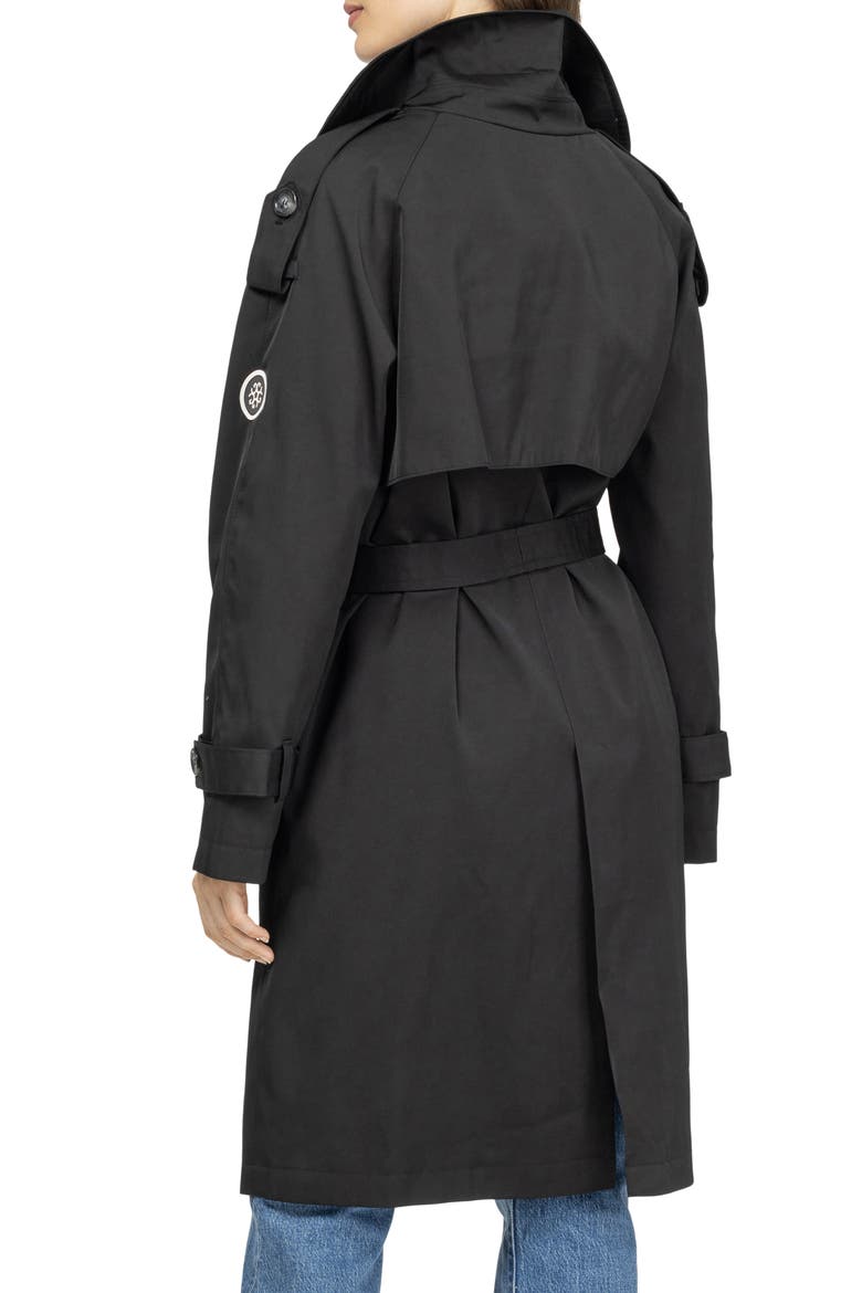 Lightweight Belted Trench Coat, Alternate, color, BLACK
