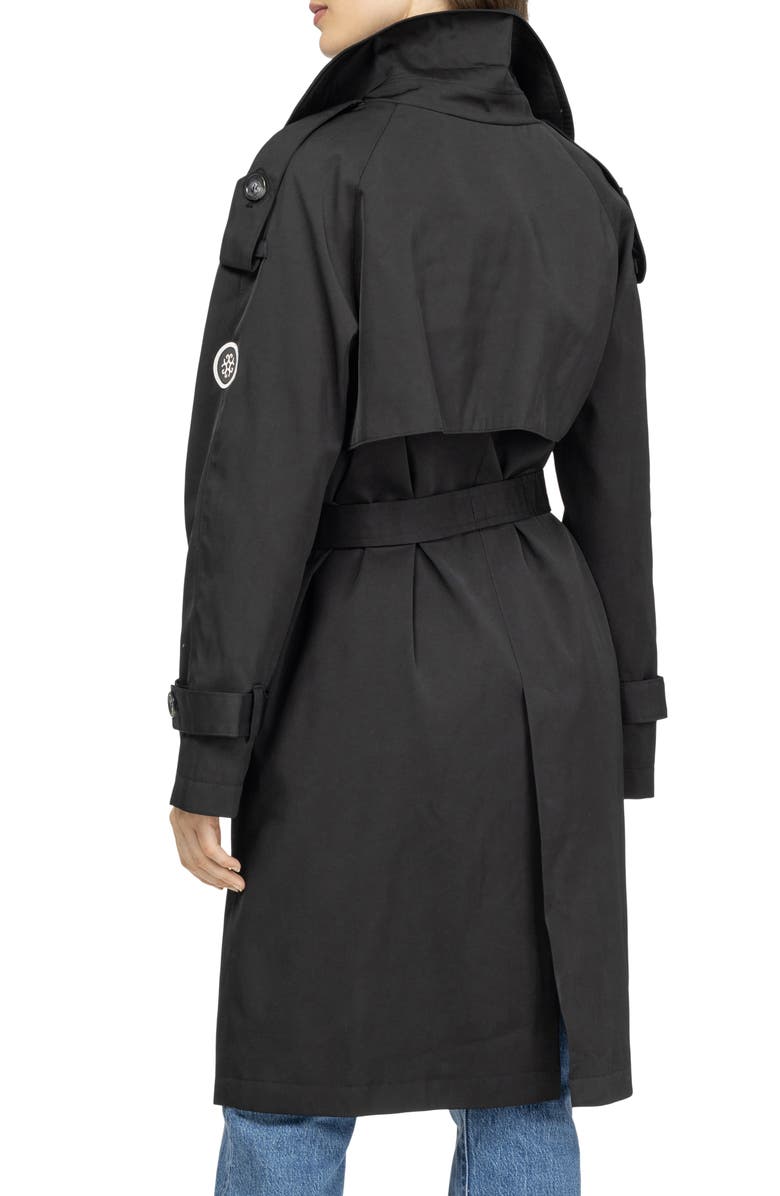 GORSKI Lightweight Belted Trench Coat, Alternate, color, Black