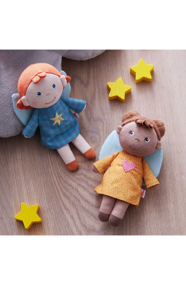 HABA Guardian Angel Mini Doll Nora - Soft Plush Baby Doll Toy for Toddlers 1-3, Ideal Gift for 2 Year Old Girls & Up, Alternate, color, Multi