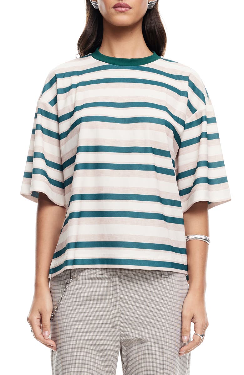 LIONESS Emerging Stripe Oversize T-Shirt, Main, color, 