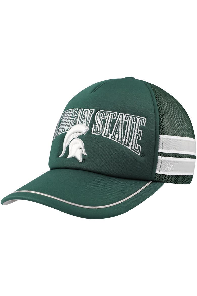 Men's '47 Green Michigan State Spartans Sideband Trucker Adjustable Hat, Main, color, Green