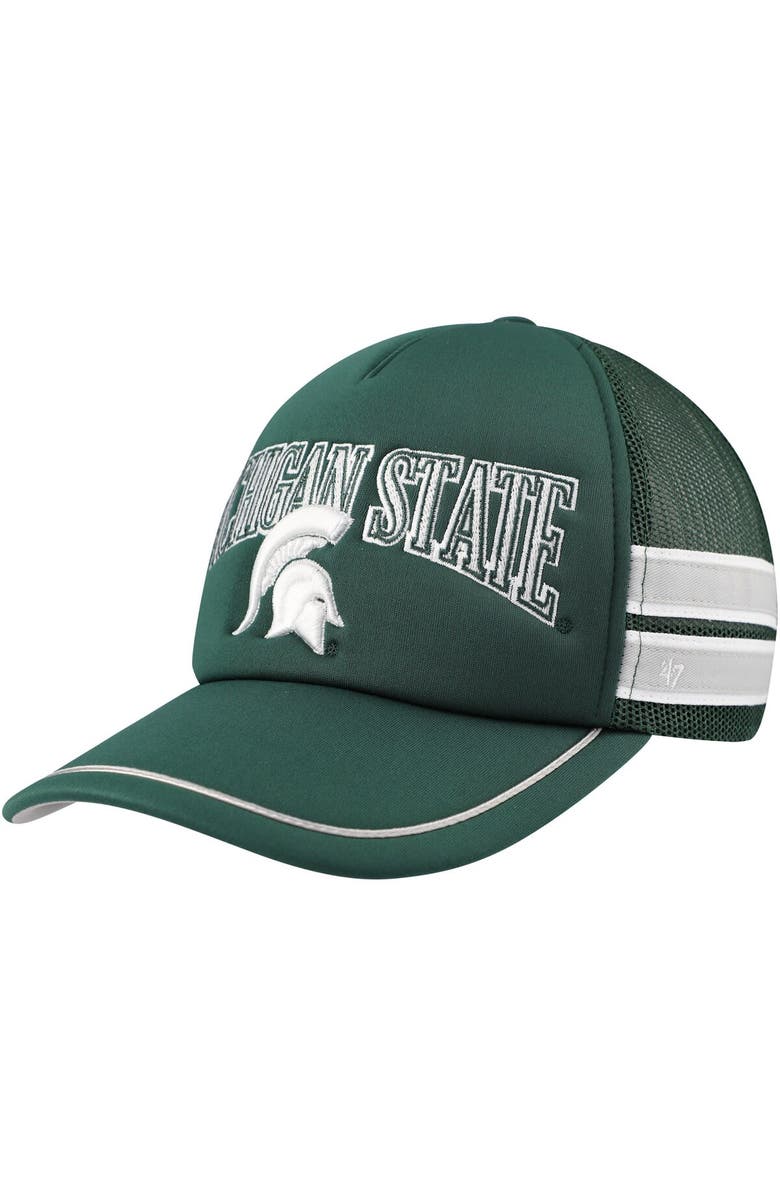 '47 Men's '47 Green Michigan State Spartans Sideband Trucker Adjustable Hat, Main, color, Green