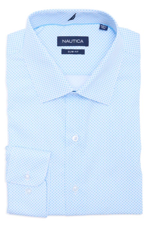 Slim Fit Geo Print Dress Shirt