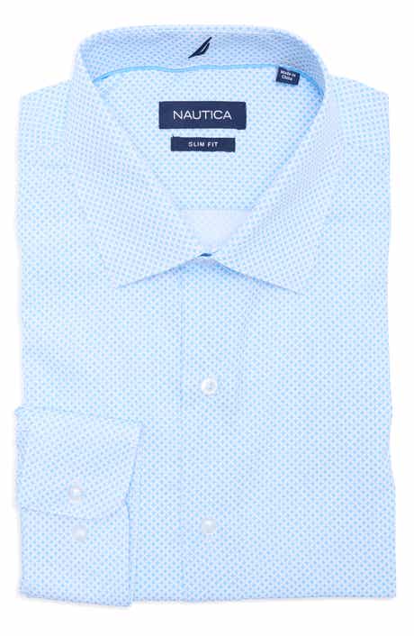 Nautica Slim Fit Geo Print Dress Shirt
