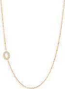 Anzie Love Letter Pavé Diamond Initial Pendant Necklace