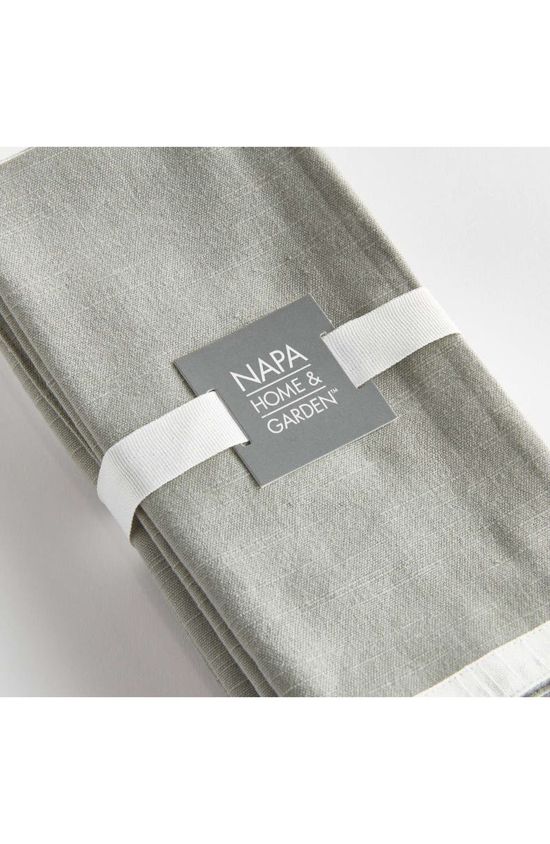Napa Home & Garden Fernbrook Dinner Napkins Set Of 4, Alternate, color, Green