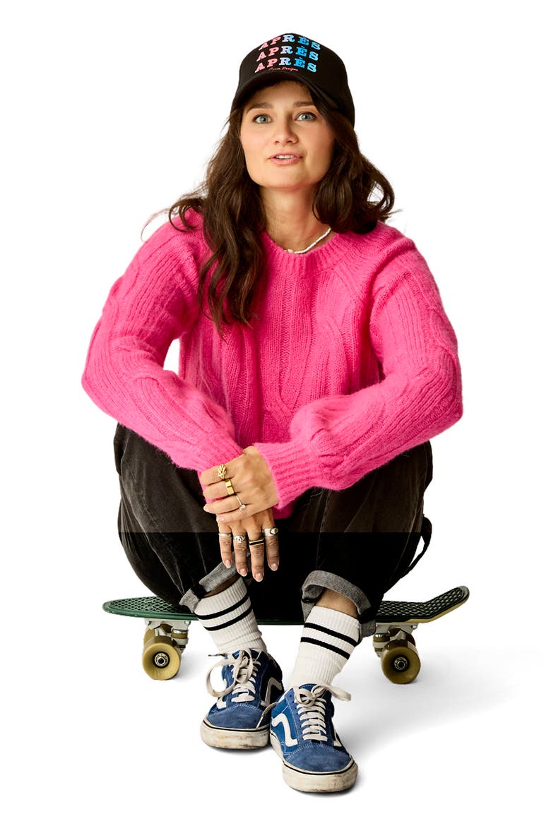 Eloise Wool Sweater, Main, color, Hot Pink