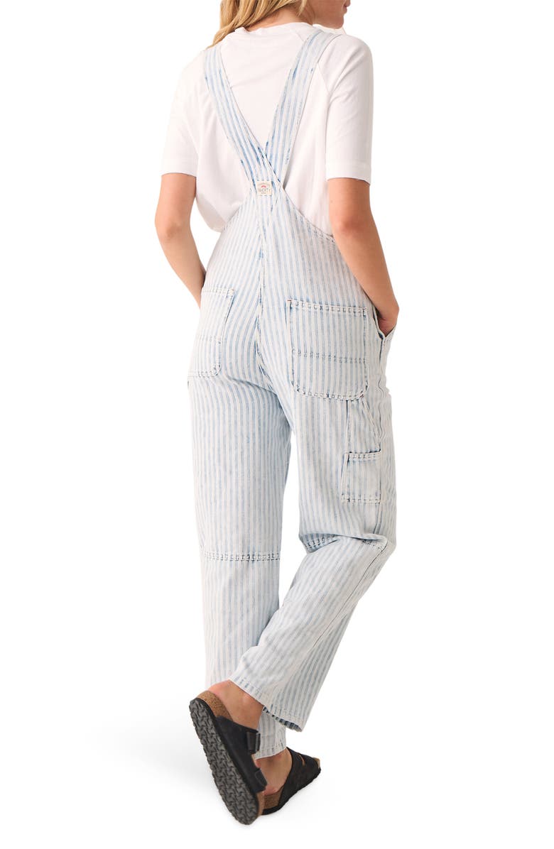 Faherty Topsail Stripe Straight Leg Overalls, Alternate, color,