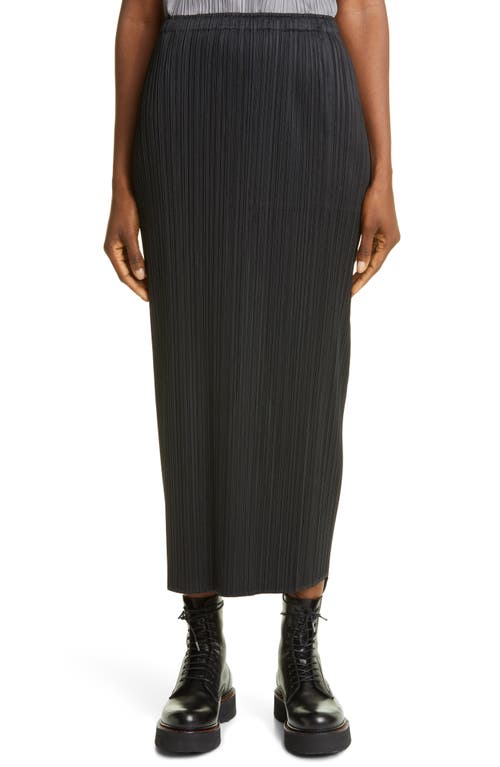 Pleats Please Issey Miyake Basics Pleated Midi Skirt in Black  product