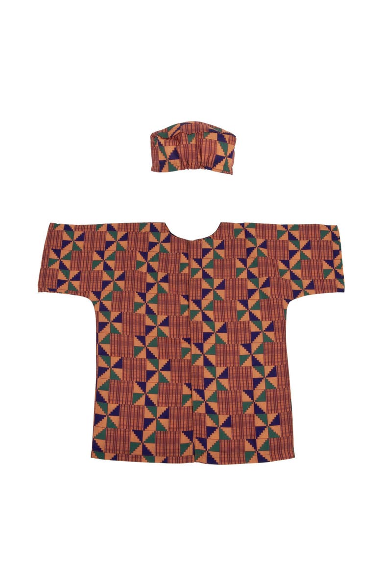 Kaplan Early Learning Company Festive Kente-Inspired Dashiki Boy Garment, Alternate, color, Multicolored