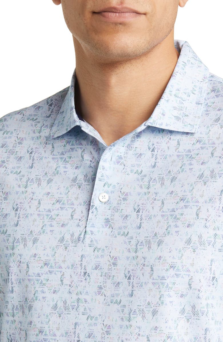 Bugatchi Victor OoohCotton<sup>®</sup> Microprint Polo, Alternate, color, Air-Blue