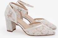 Kailee P Abby Lace Block Heel with Ankle Strap