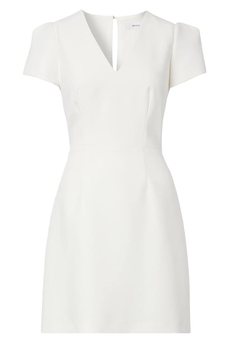 Atalie Puff Sleeve Sheath Dress, Alternate, color, ECRU