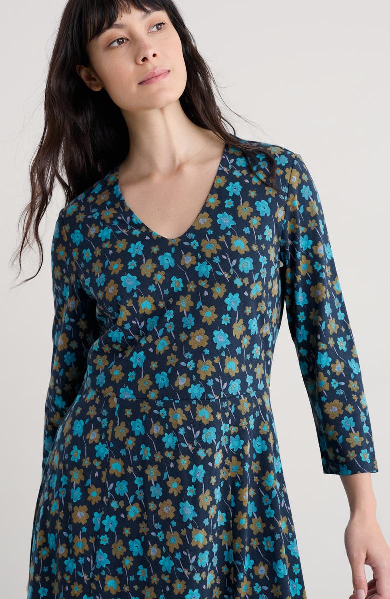 Seasalt Cornwall Nancy Floral Print Organic Cotton Blend Maxi Dress, Alternate, color,