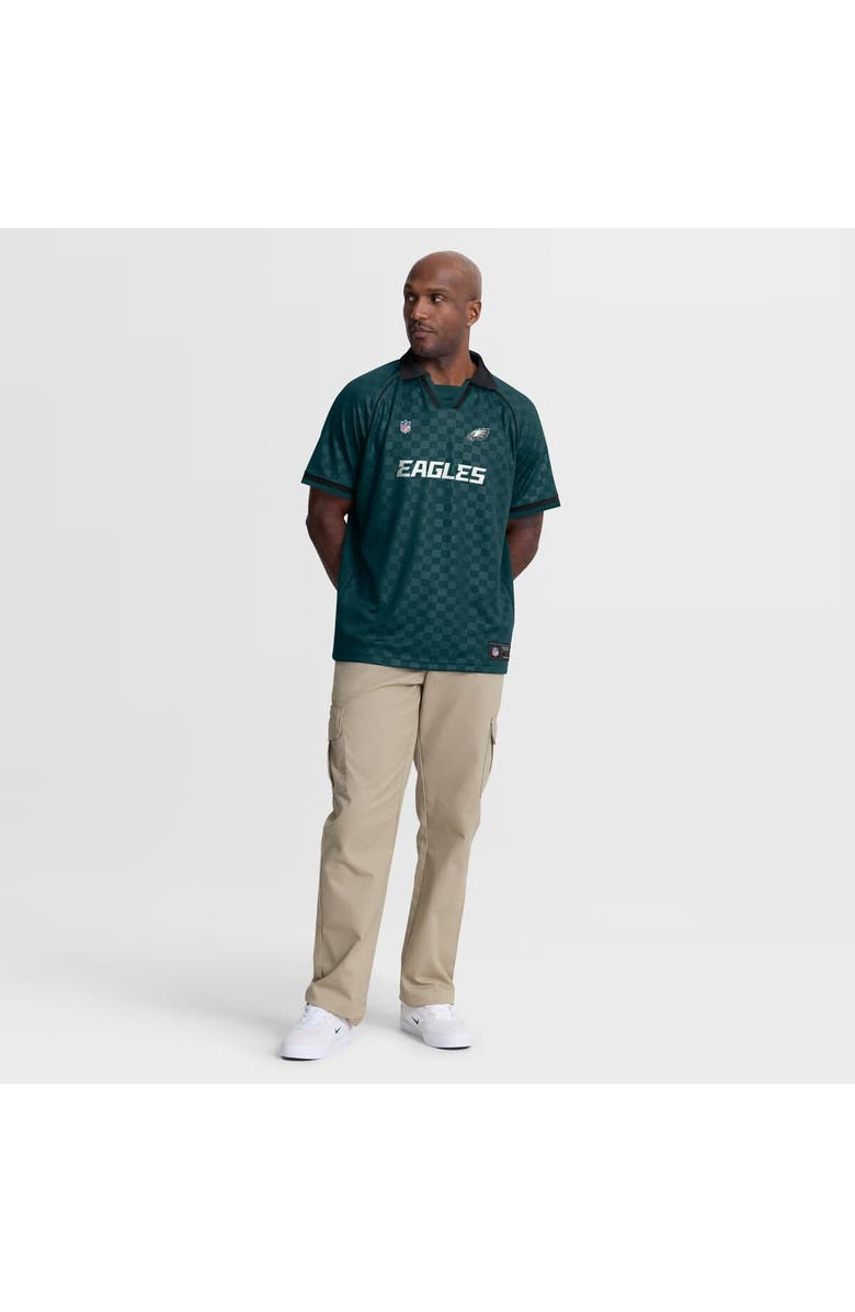 FANATICS Men's Fanatics Midnight Green/Black Philadelphia Eagles Homerun Raglan V-Neck Polo, Alternate, color, Green