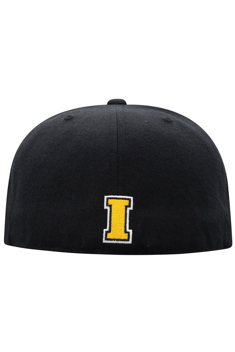 Men's Top of the World Black Iowa Hawkeyes Team Color Fitted Hat, Alternate, color, Black