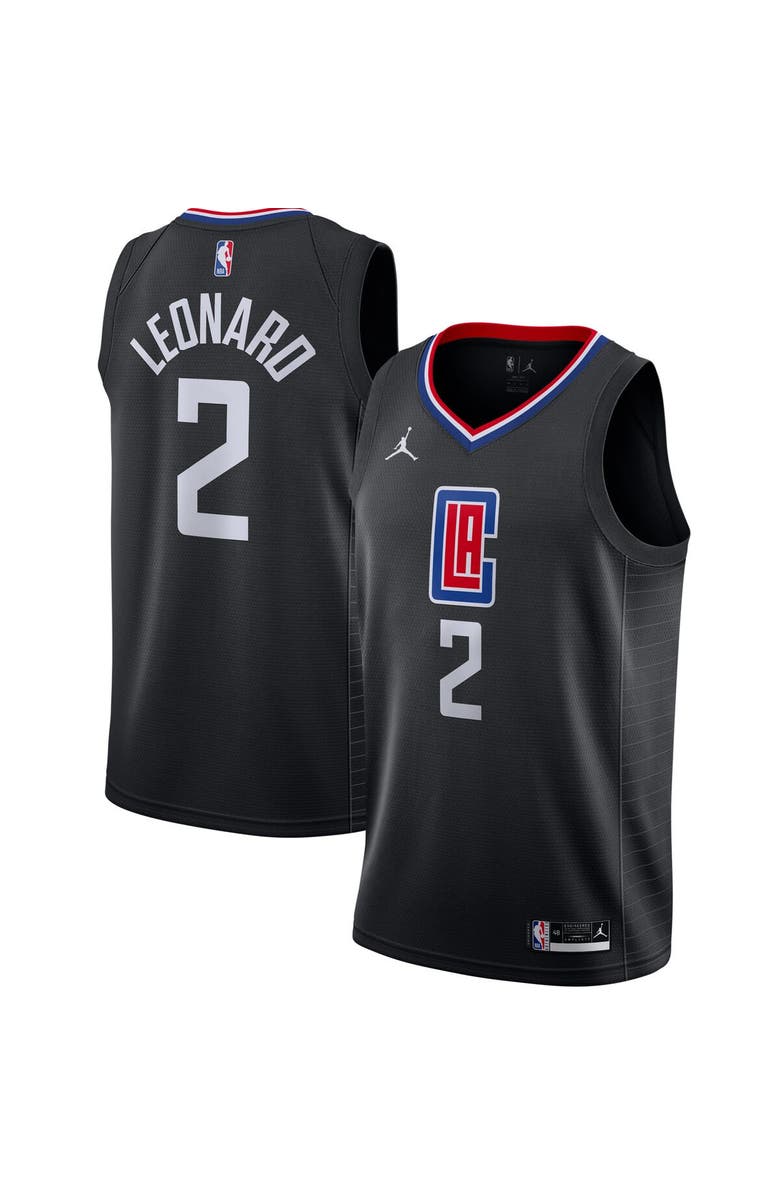 Jordan Brand Men's Jordan Brand Kawhi Leonard Black LA Clippers 2020/21 Swingman Jersey - Statement Edition, Main, color, 