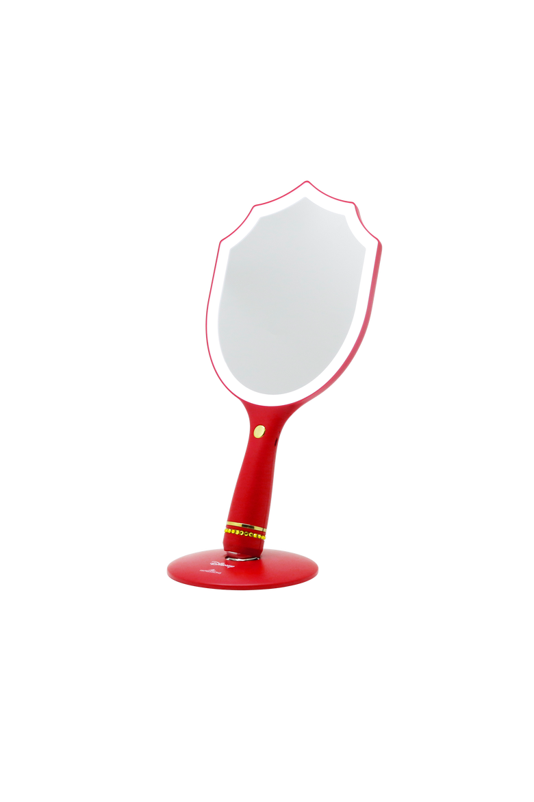 Snow White LED Handheld Mirror with Standing Base, Alternate, color, Multi-Color