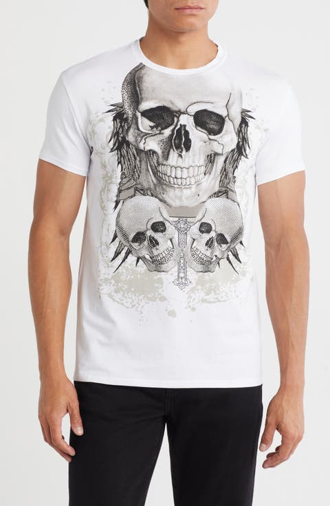 Stone Skull Graphic T-Shirt