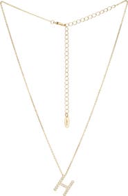 Ettika Crystal Initial Pendant Necklace