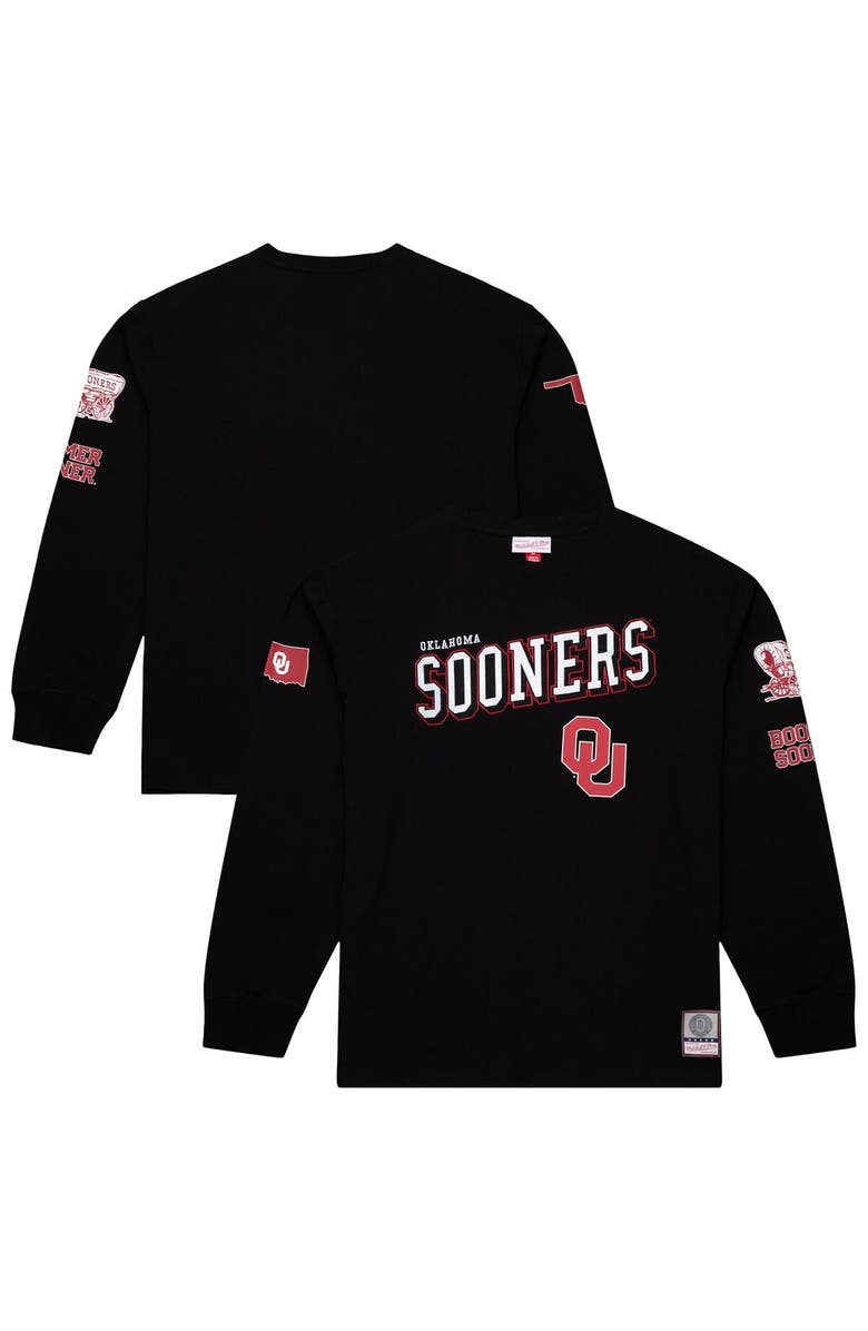 Mitchell & Ness Men's Mitchell & Ness Black Oklahoma Sooners Training Camp Long Sleeve T-Shirt, Main, color, Black