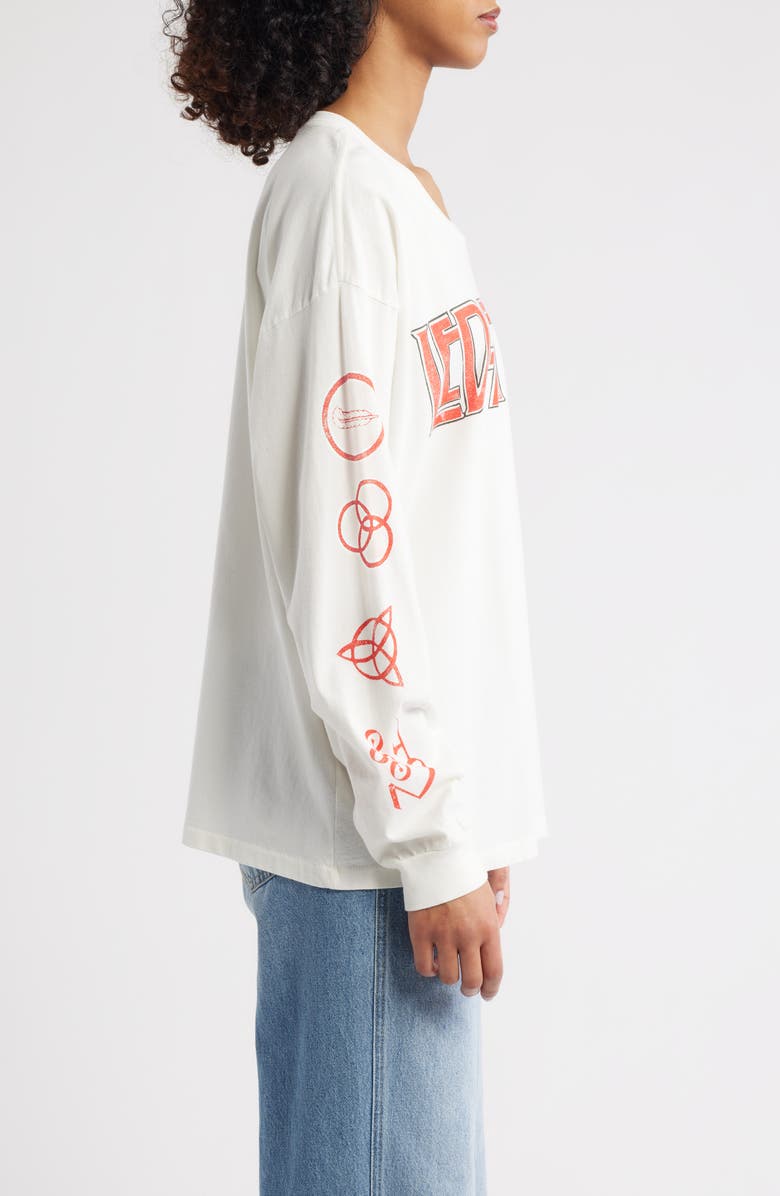 Daydreamer Led Zepplin Four Symbols Merch Cotton Graphic T-Shirt, Alternate, color, Vintage White