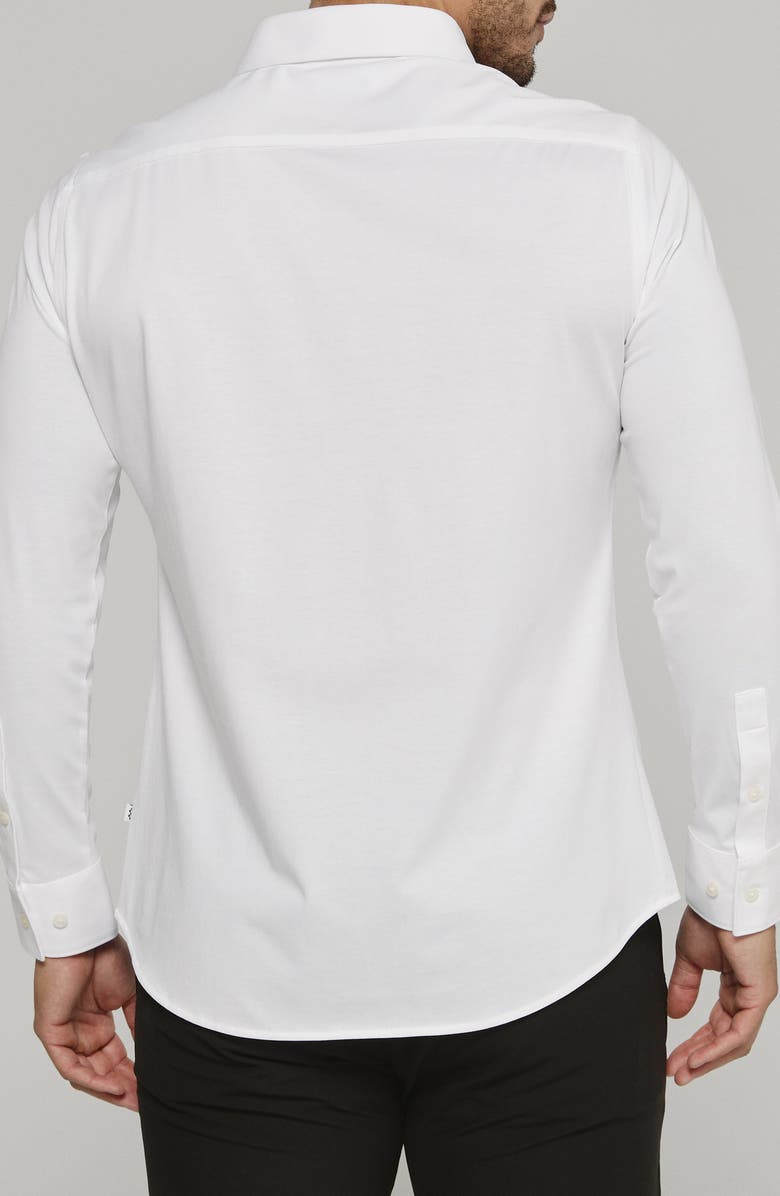 7 Diamonds Girona Solid Performance Button-Up Shirt, Alternate, color, White