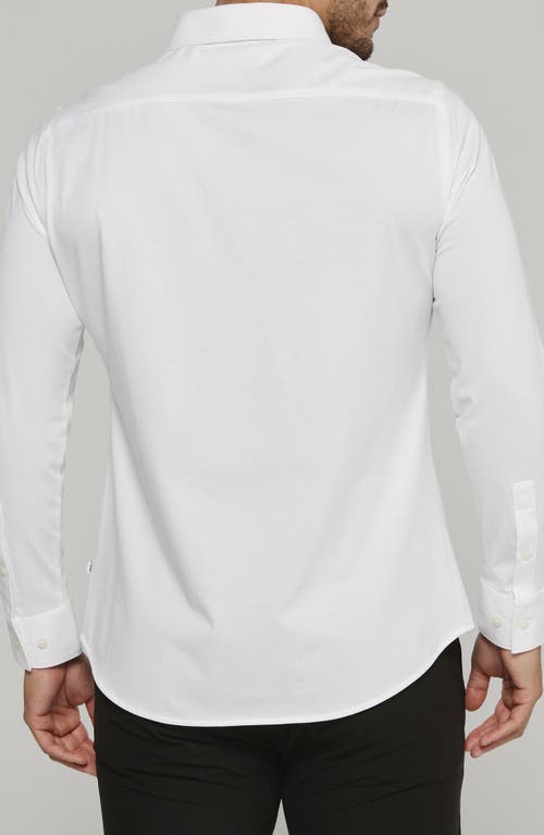 7 Diamonds Girona Solid Performance Button-up Shirt In Gray