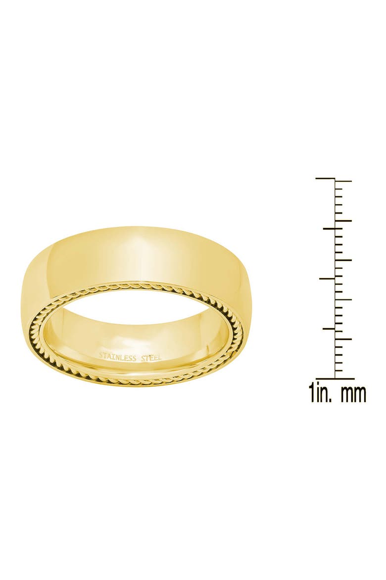 18K Gold Plated Stainless Steel Ring, Alternate, color, GOLD