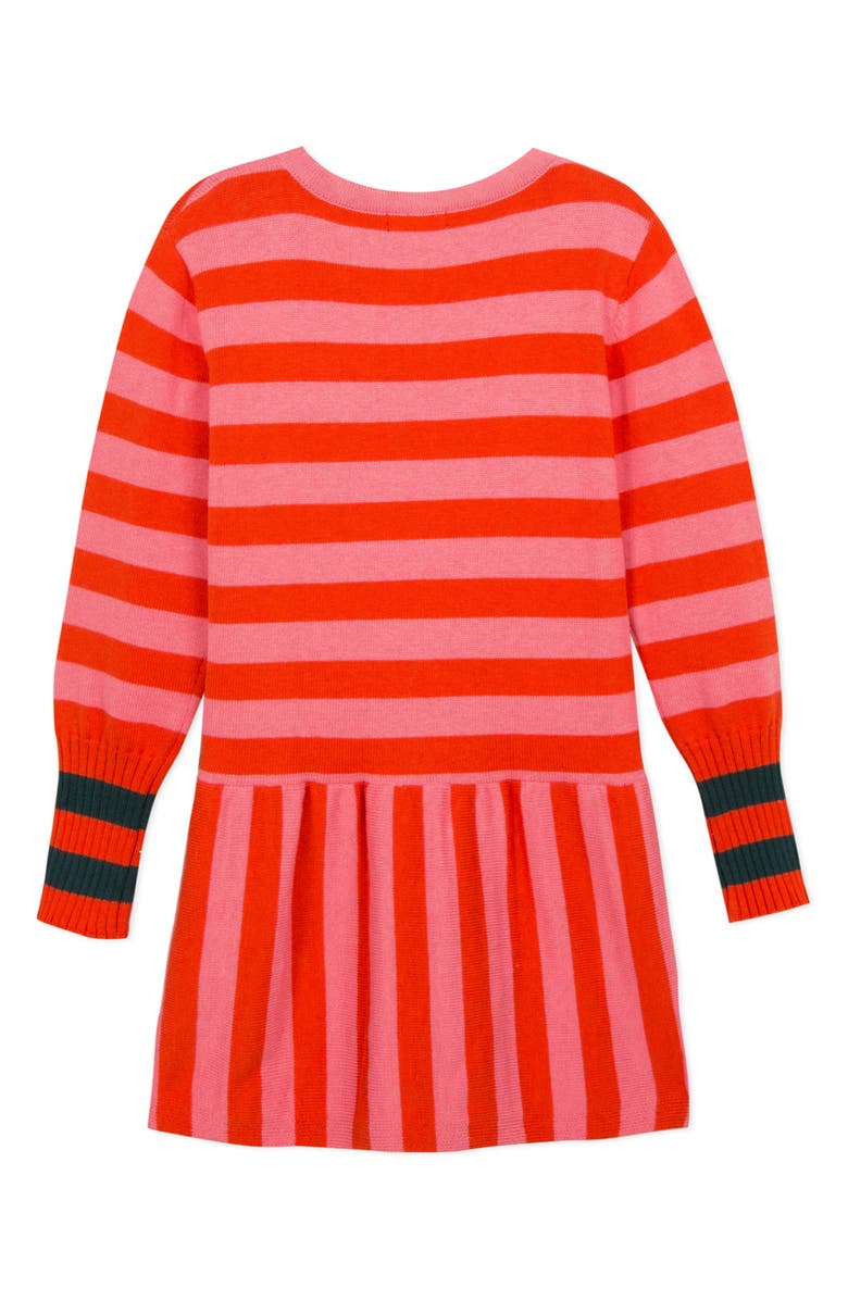 KENZO Stripe Logo Cotton & Wool Knit Dress, Alternate, color, 