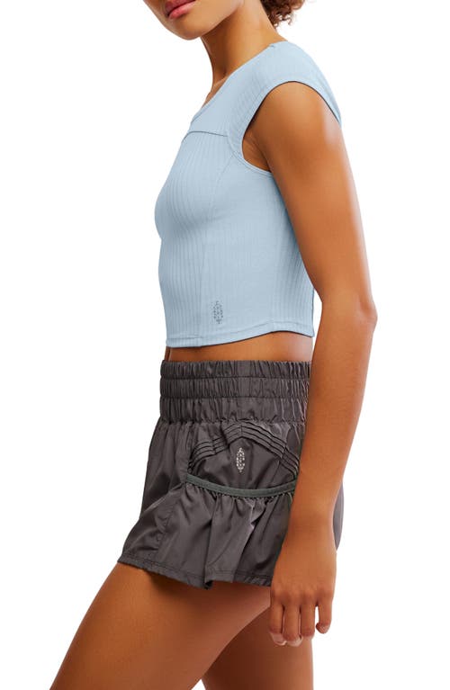 Free People Fp Movement Tempo Ribbed Baby Tee In Blue