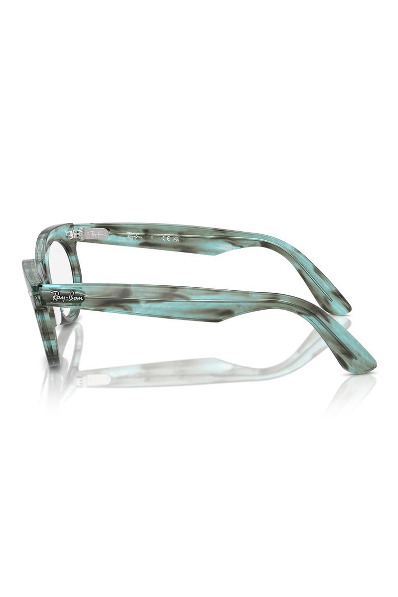 50mm Oval Optical Glasses, Alternate, color, TRANSPARENT GREEN